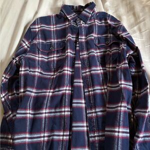 Jachs Blue and Red Casual Button Down Shirt